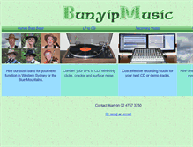 Tablet Screenshot of bunyipmusic.com